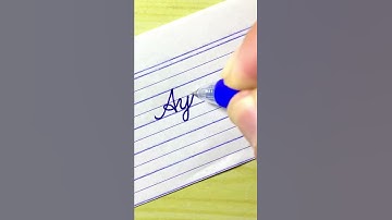 Ayushi - Beautiful name in Cursive writing | How to write English Cursive writing