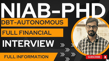 PhD admission 2023 II NIAB-DBT Autonomous Institute II Direct Interview