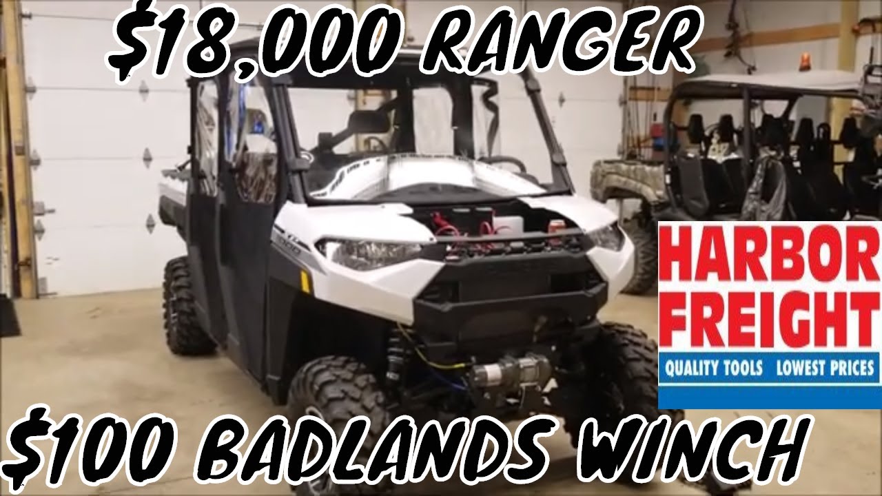 Installing a cheap Harbor Freight winch on my 2019 Ranger Crew XP 1000