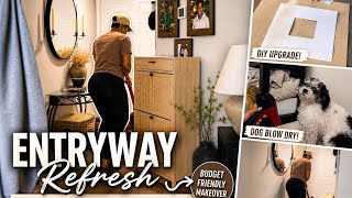 DIY Gallery Wall Upgrade + Facebook Marketplace Entryway Refresh | Cozy Modern Home Makeover