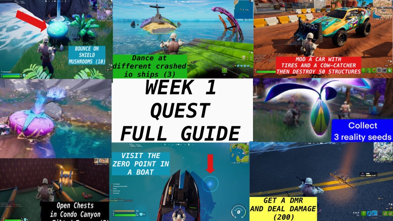 Week 1 Quests Fortnite - Full Guide for all week 1 challenges