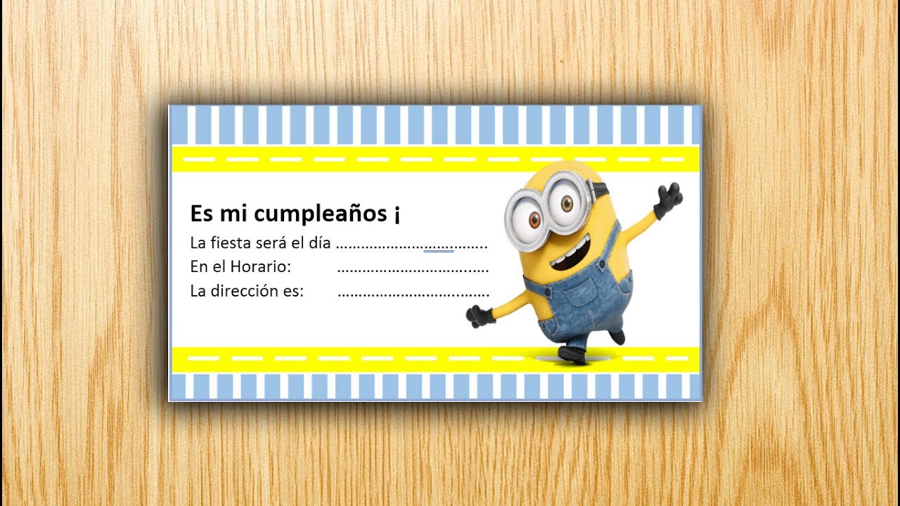 Tarjeta de invitacion