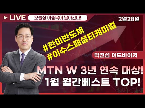 MTN W 3년 연속 대상! 1월 월간베스트 TOP!    ▶박진섭◀ [장중공개방송]