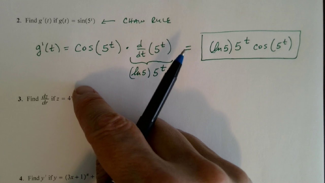 Derivatives Of Exponential Log Functions Part 1 YouTube Derivatives of exponential log functions part 1 youtube