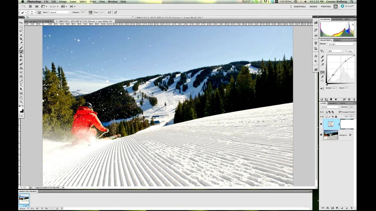 調整カーブを使用して白黒写真を補正する方法