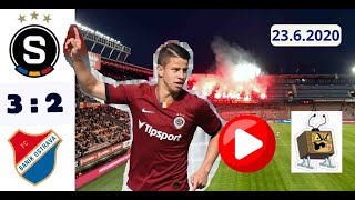 AC Sparta - FC Baník 3:2 (3:1) - 23.6.2020 - 2 góly A. Hložka + L. Kozák