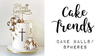 Chocolate sphere/ balls | Cake trends  | First Holy Communion cake | Wafer paper ruffles