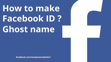 How to make a Ghost name ID on Facebook