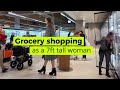 Reactions to a 7ft 213cm woman doing grocery shopping