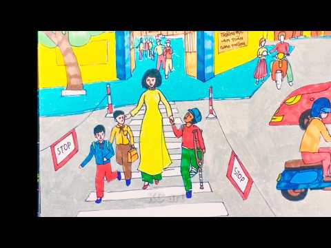 Video VẼ TRANH ĐỀ TÀI: AN TOÀN GIAO THÔNG - youtube