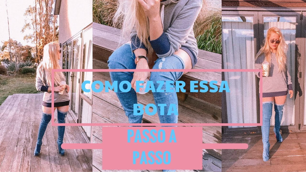 TRANSFORMANDO CALÇA JEANS EM BOTA
