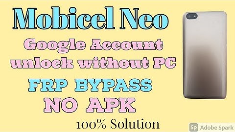 Mobicel Neo Google Account unlock without PC.Frp bypass Mobicel Neo