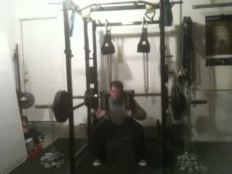 Squats with Safety Squat Bar and Chains for bodybuilding - YouTube