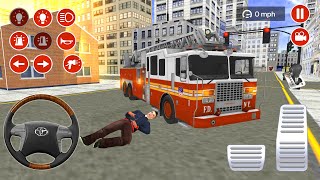Real Fire Truck Driving Simulator 2021 | New Fire Fighting Rescue Games – Android Gameplay screenshot 3