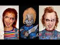 Hi im chucky wanna play  halloween makeup compilation