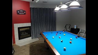PSW Pool Playing on New Brunswick Contender 8' Home Pool Table with Simonis 860HR Billiard Cloth! :)