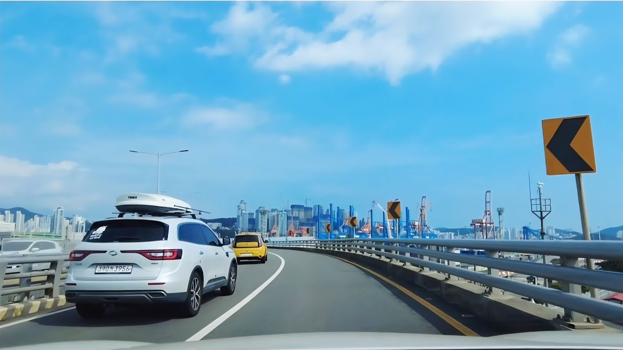 На машине по Корее в формате 4K | Из Пусана в Кёнджу, Южная Корея 🚗