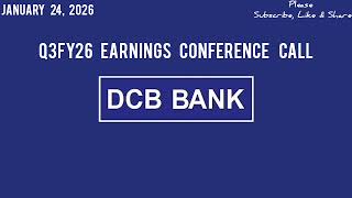 DCB Bank Q3FY26 Earnings Call | DCB Bank Q3FY26 Earnings ConCall | DCB Bank