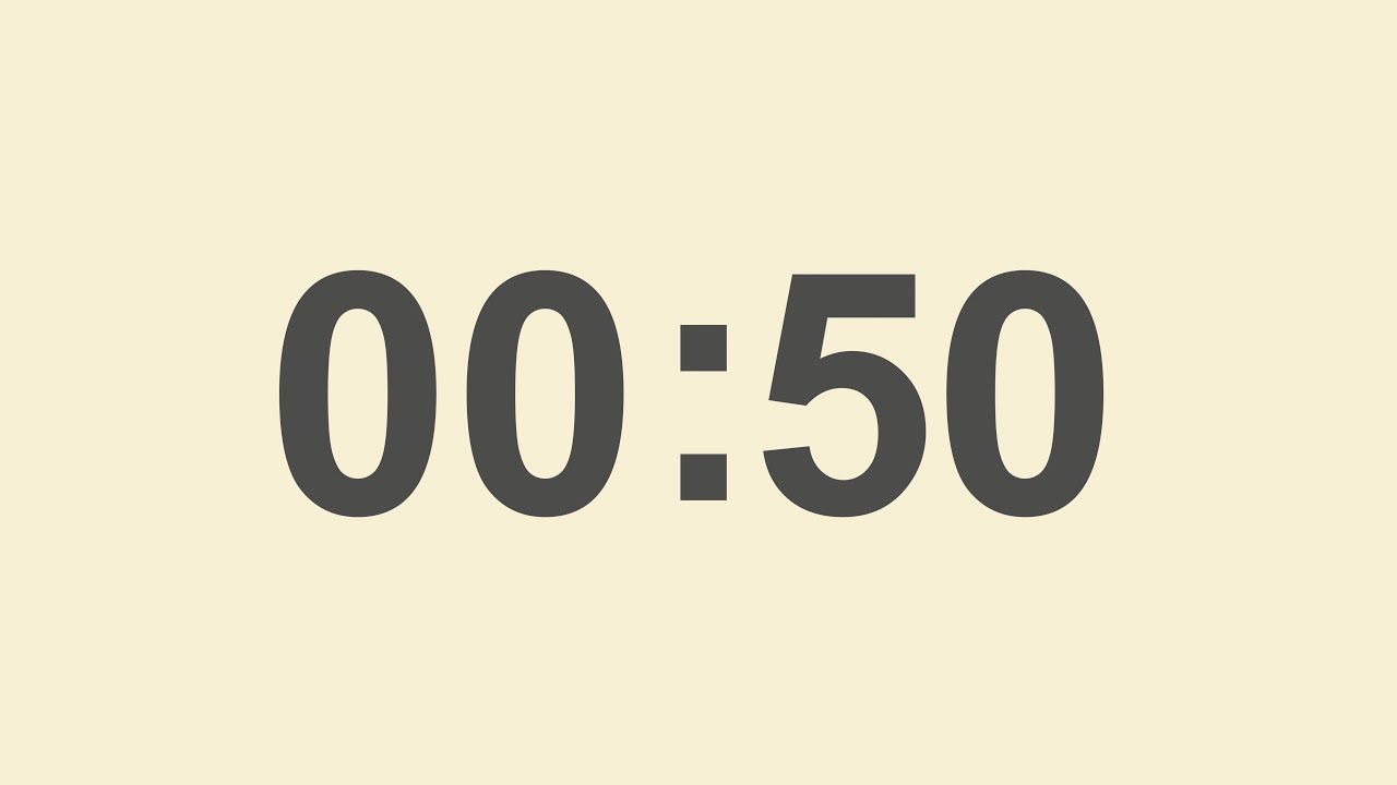 Timer 50 Sekunden - Countdown Timer - YouTube
