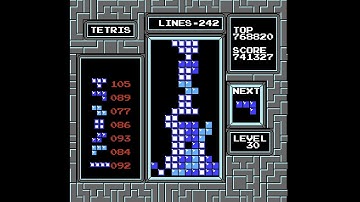 NES Tetris - My first level 30 (242 lines)