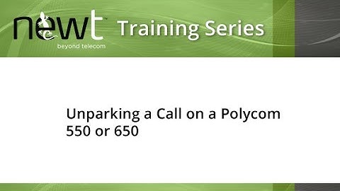 Unparking a Call on a Polycom 550 or 650