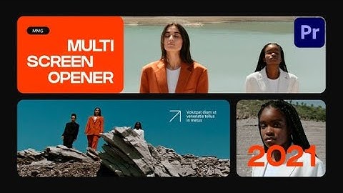Premiere Pro Template: Multi Screen Slideshow 3 in 1 + Free Font