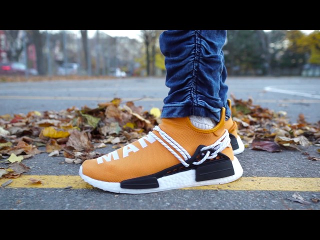 ARTIST CREATES NMD? (HU RACE NMD TANGERINE PHARRELL COLLAB ON FEET