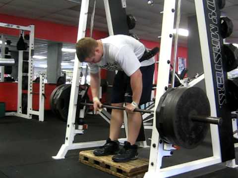 Smith Rack pulls: 495lbsx5reps