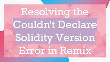 Resolving the Couldn