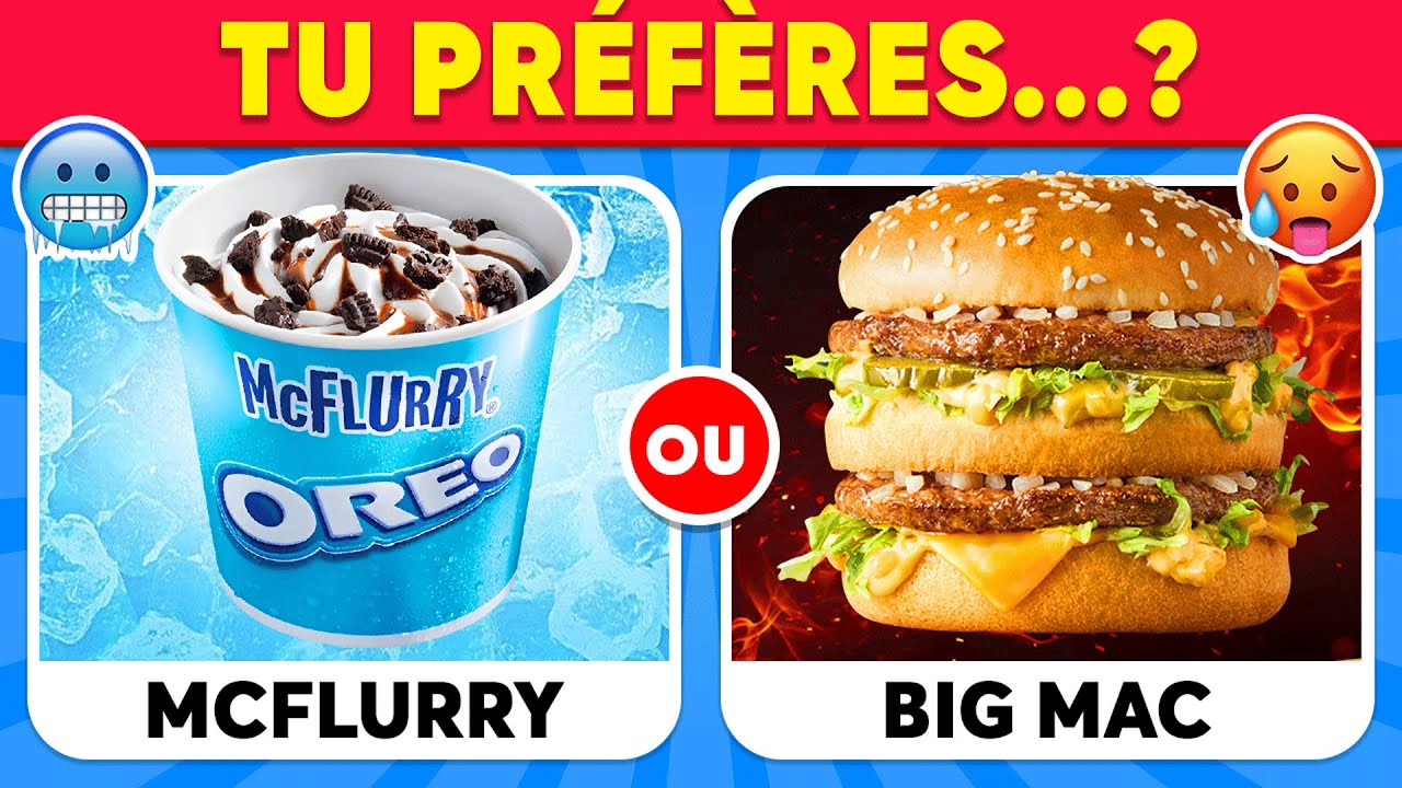 Tu préfères... ? CHAUD ou FROID 🔥❄️ Spécial Nourriture