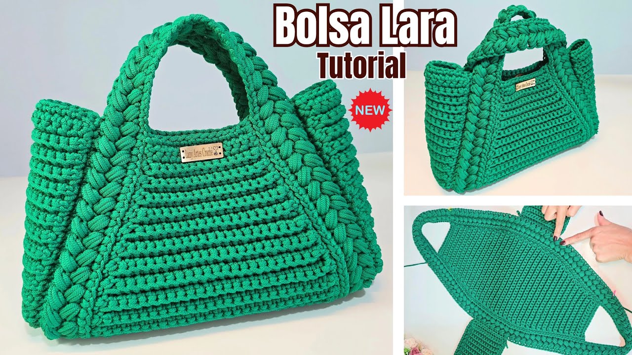 Вязаная крючком сумка с плетеным узором: простой пошаговый урок для начинающих / Сумка Лары