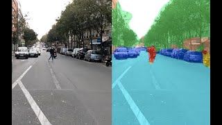 Real Time Road Semantic Segmentation at Avenue Parmentier, Paris 11th arrondissement.
