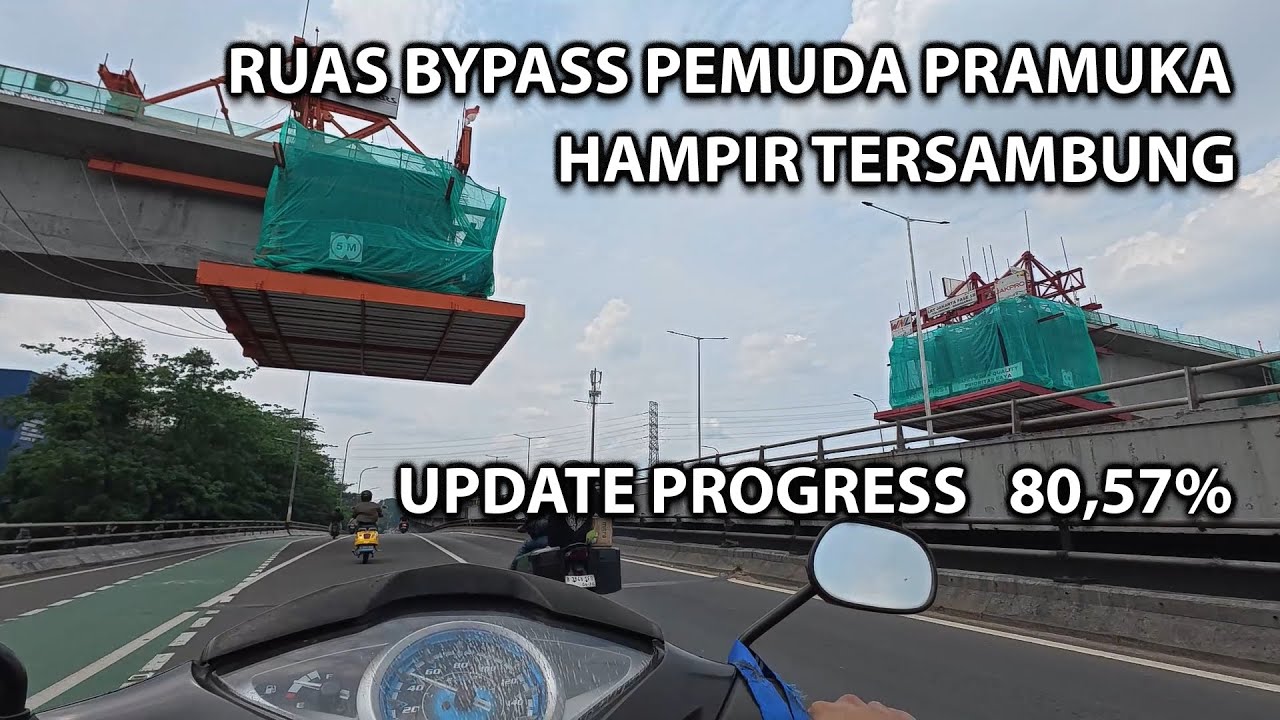 Update Progress Proyek LRT fase 1B di Flyover Perempatan Pemuda Pramuka Bypass Tol Cawang Priok