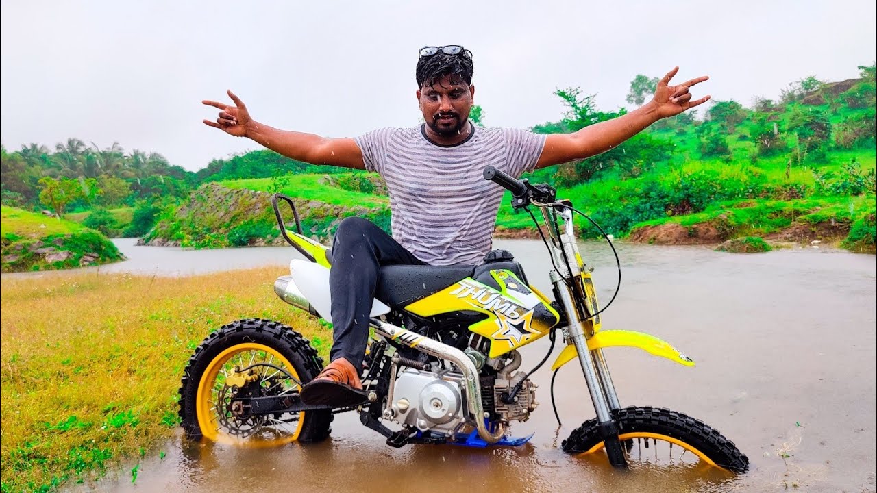 Riding Dirt Bike In Water 🤟 ?? Dirt Bike pani me chaliya crazy 