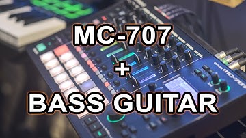 Roland MC-707 + Bass guitar // DAWLess Jam // Looper track