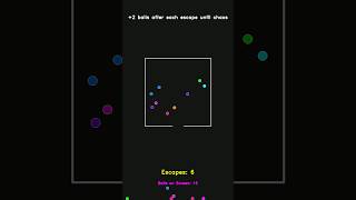 +2 BALLS after each escape... it gets crazy 🤯 #bouncingball #cretivecoding #satisfying