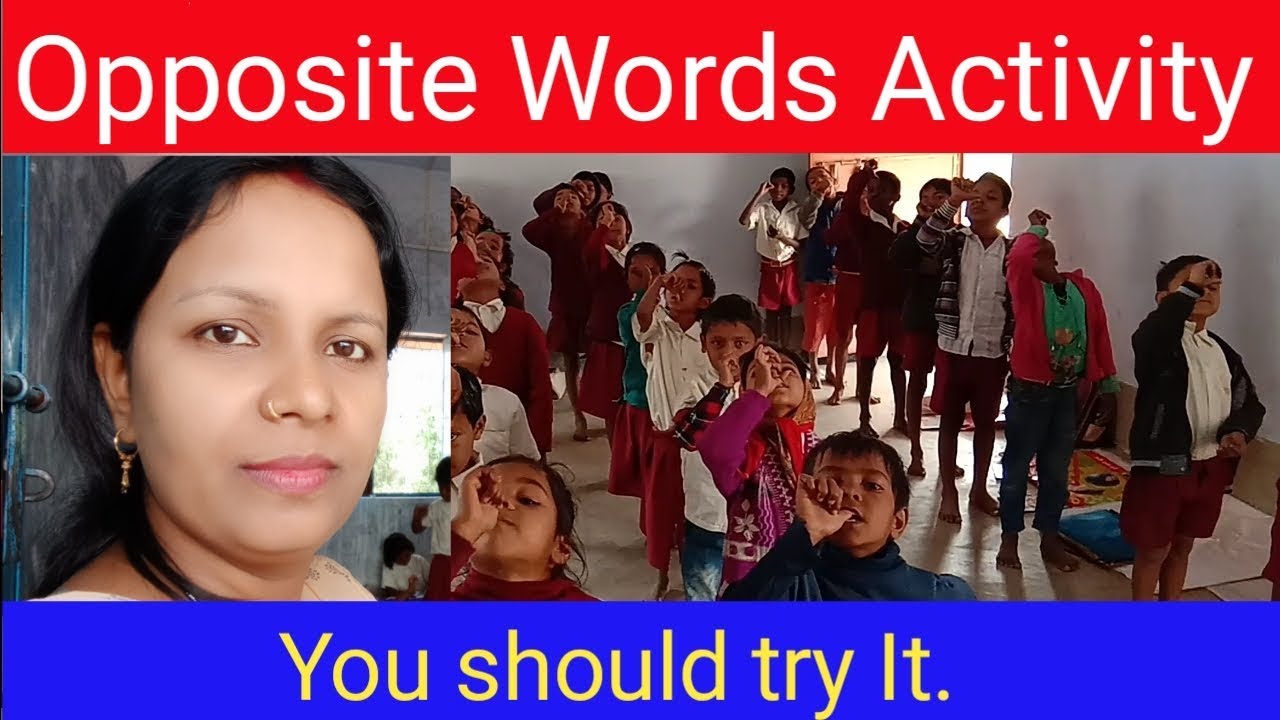Opposite Words Activity For Class 1 2 YouTube