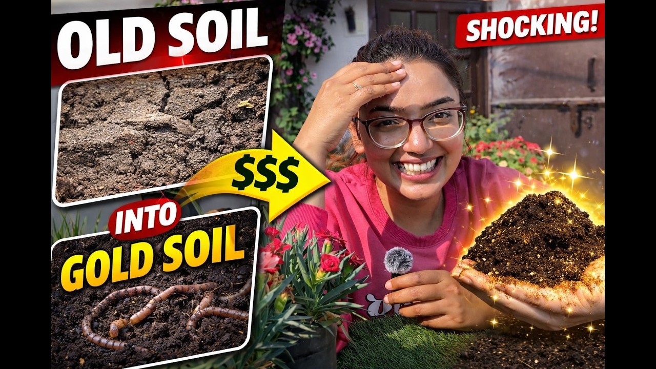 Recharge & Reuse Old Soil 🌱 | Purani Mitti Se Perfect Soil Mix  #gardening #soil