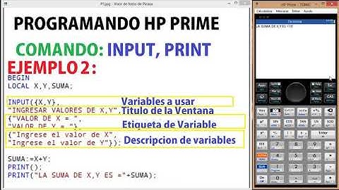 HP PRIME: CURSO DE PROGRAMACION (COMANDO INPUT, PRINT)
