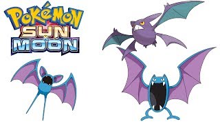 Shiny Zubat, Golbat, Crobat Evolutions - Pokemon Sun/Moon