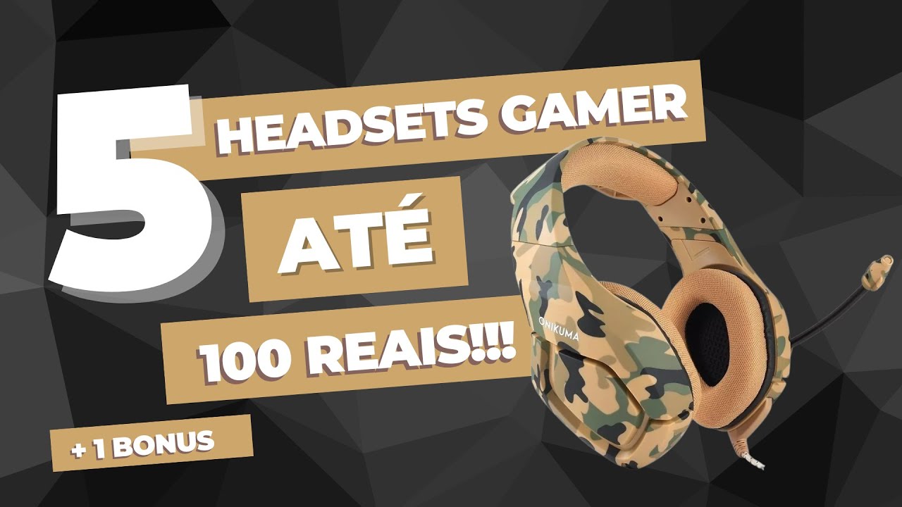5 Headsets até 100 reais (2023) | headset gamer custo benefício barato