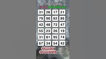 CAN YOU FIND LAST ONE? Find 3 pairs of identical numbers /Dementia Prevention Quizzes/Tests.No.100