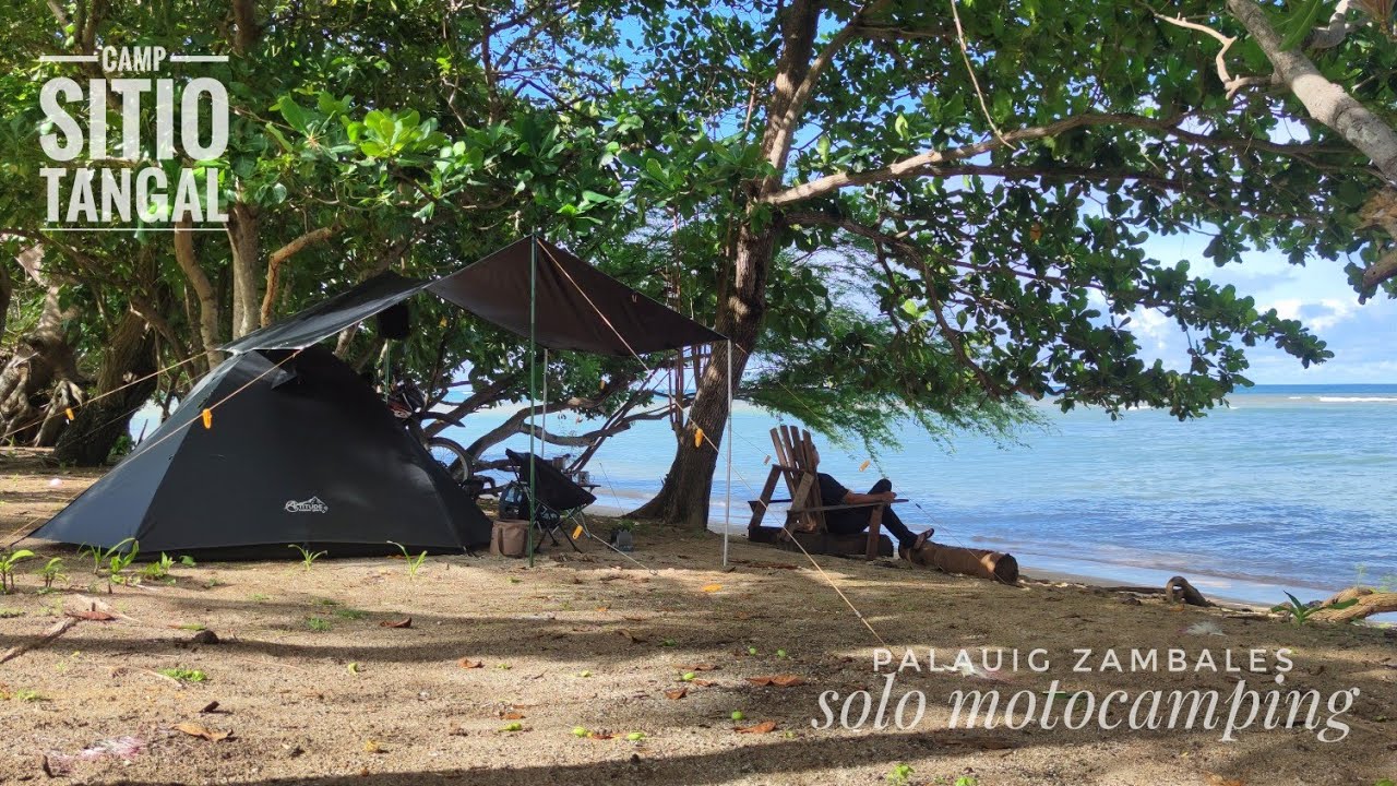 PALAUIG ZAMBALES SOLO ADVENTURE & MOTOCAMPING, CAMP SITIO TANGAL, SILENT VLOG,  RELAXING PLACE