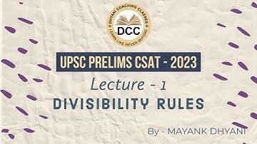 Divisibility Rules - UPSC CSAT 2023