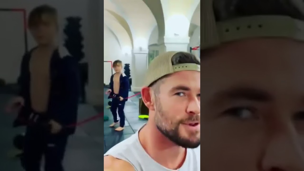 Little Hawkeye is training with Thor