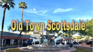 [4K] 🇺🇸 Old Town Scottsdale | Downtown Scottsdale & A Driverless Car | Arizona | Narrated Tour