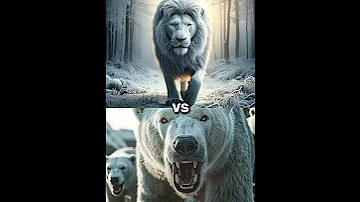 White Lion Vs White Animals Battle Bear Tiger Wolf 