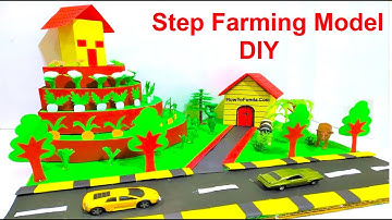step farming model for science exhibition project | diy at home | howtofunda