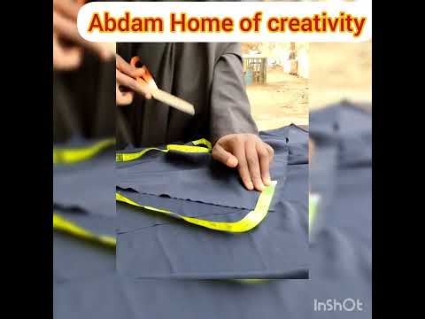 How to cut single Cape breastfeeding jilbab.....and how to locate the front and back zip point