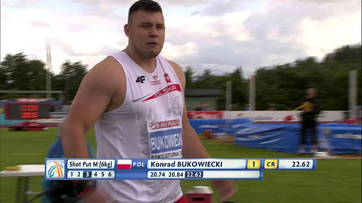 Konrad Bukowiecki 22.62m CR Shot Put Final Eskilstuna 2015